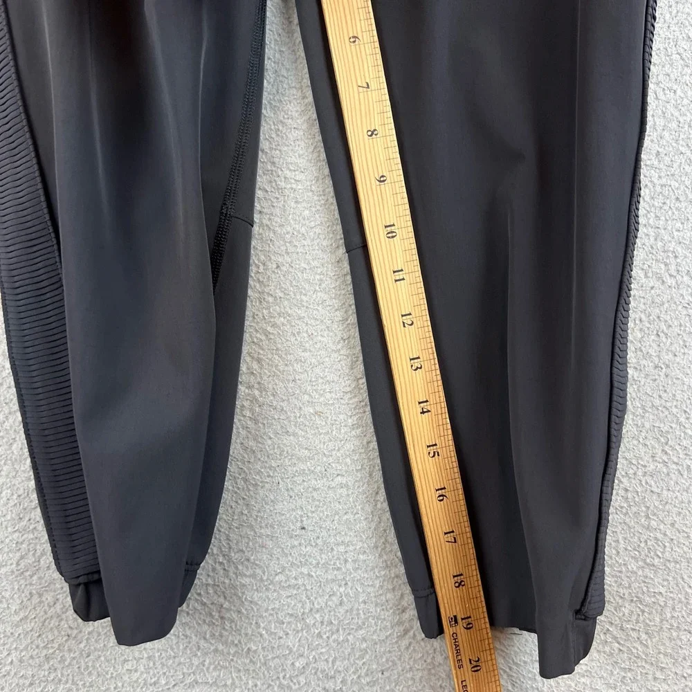 Ivivva Lululemon Girls Black Joggers Athletic Pants Ribbed Trim Size 14